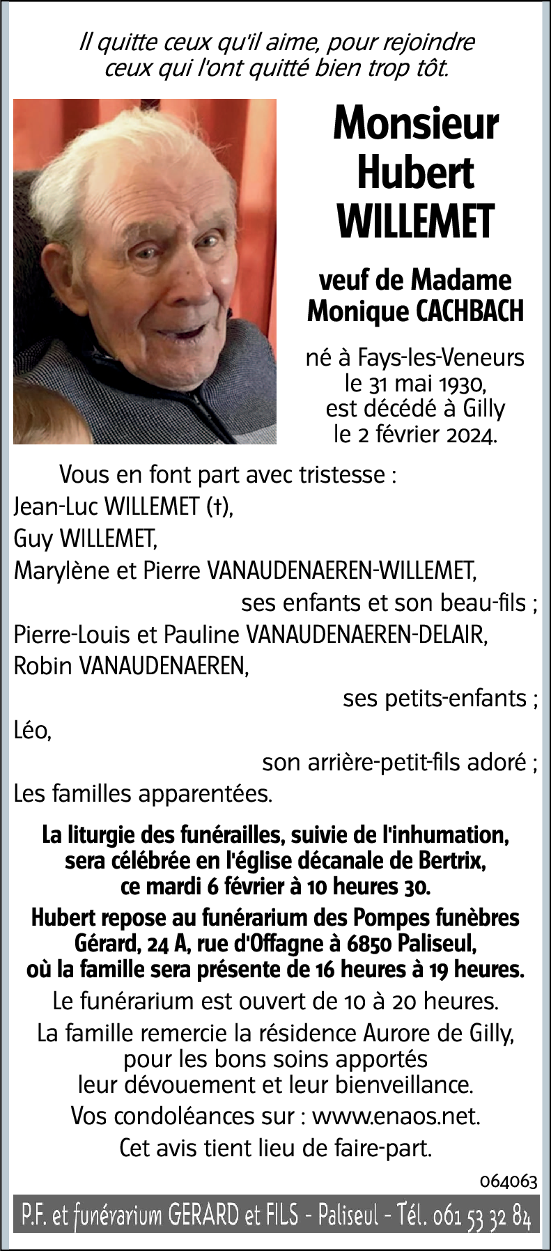 Hubert WILLEMET
