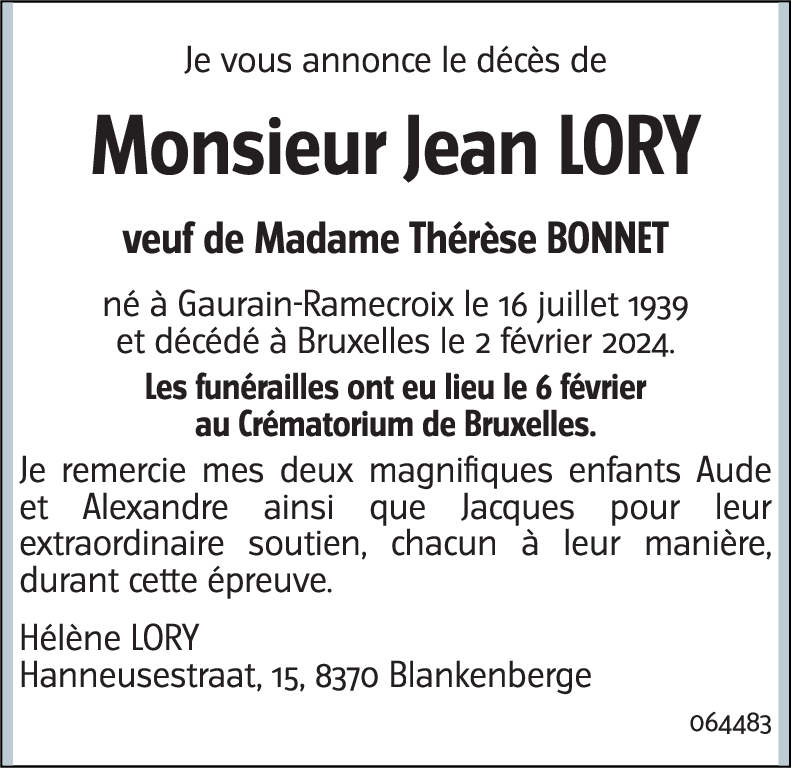 Jean LORY.