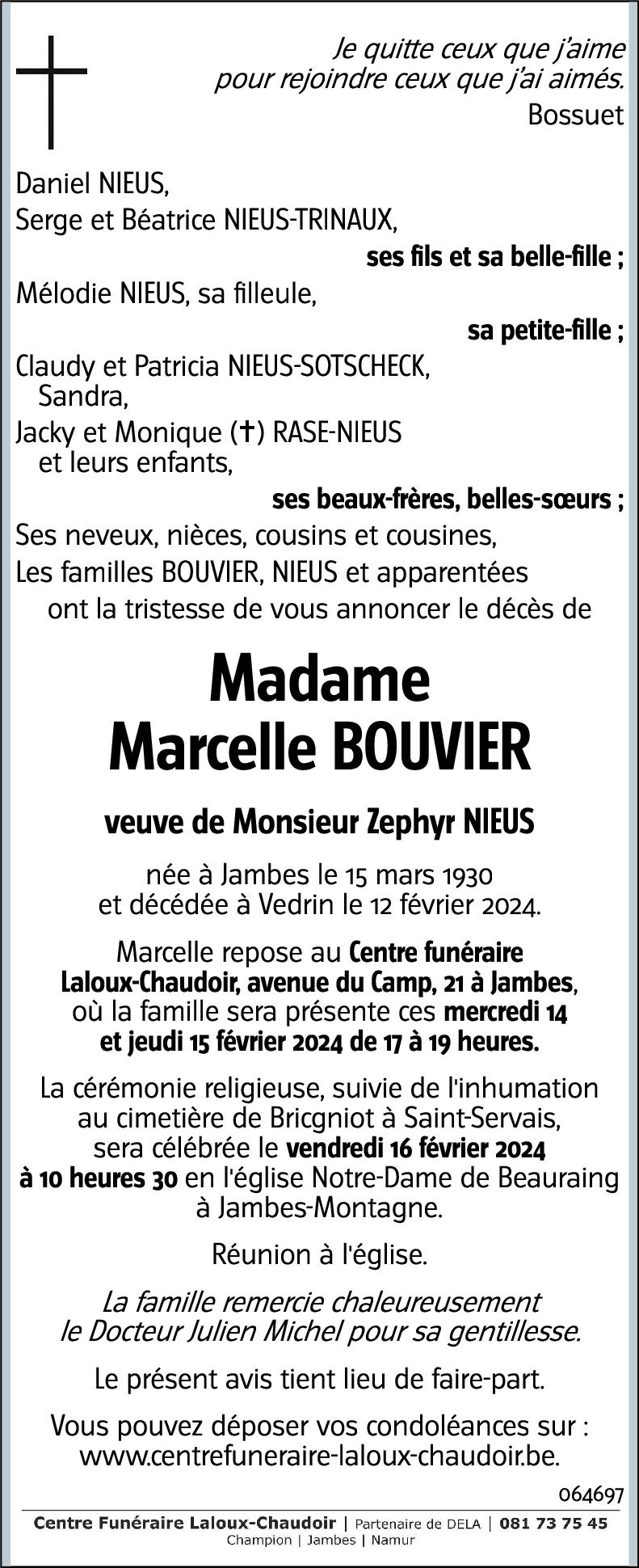 Marcelle BOUVIER