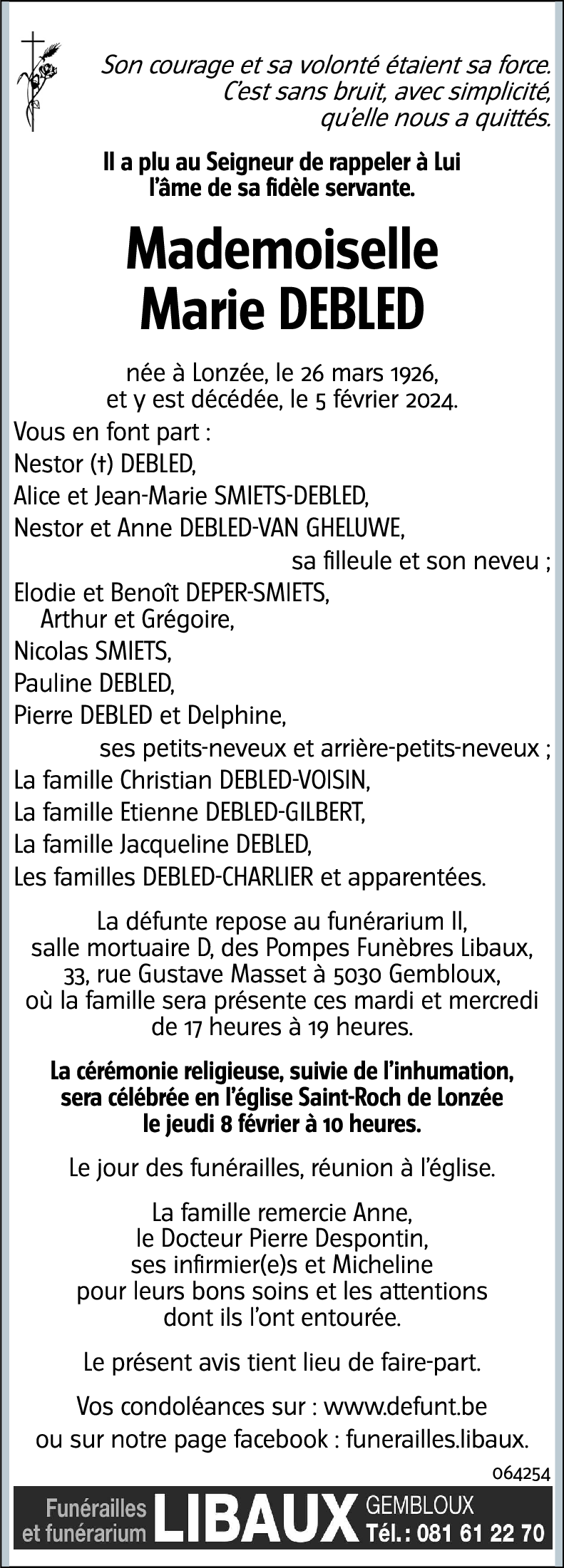 Marie DEBLED