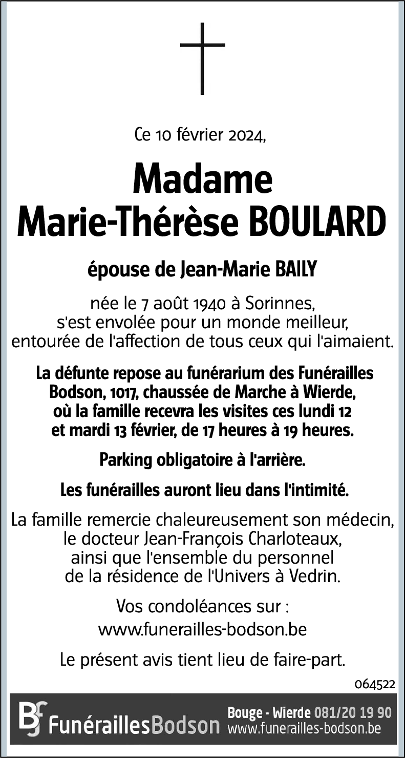 Marie-Thérèse BOULARD