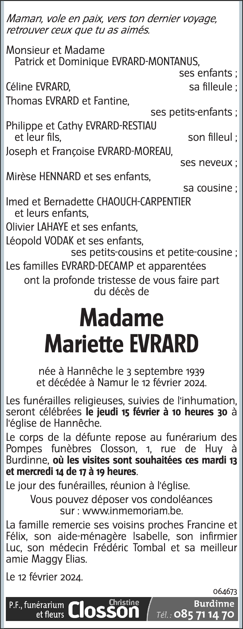 Mariette EVRARD