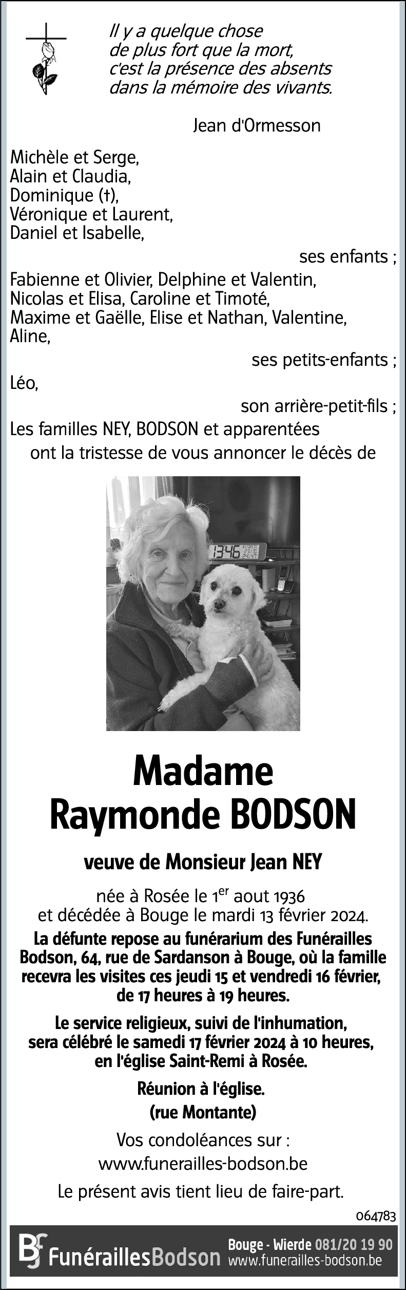 Raymonde BODSON