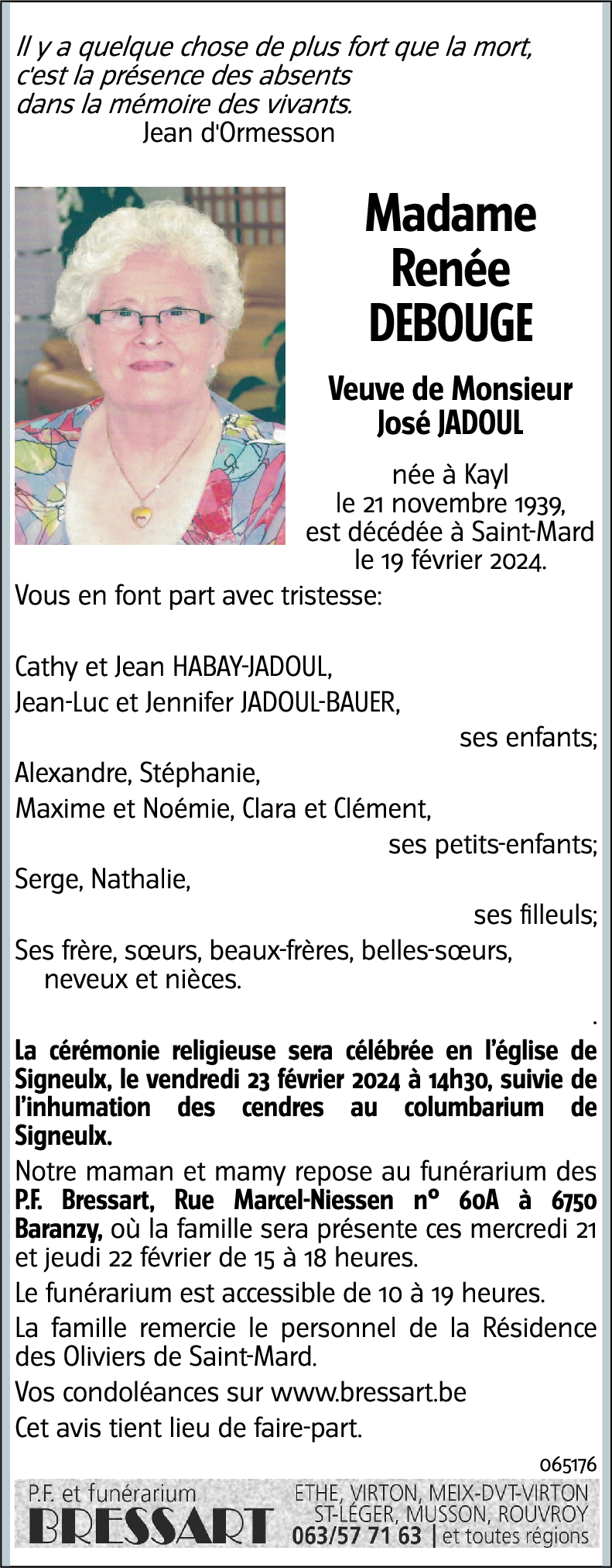 Renée DEBOUGE