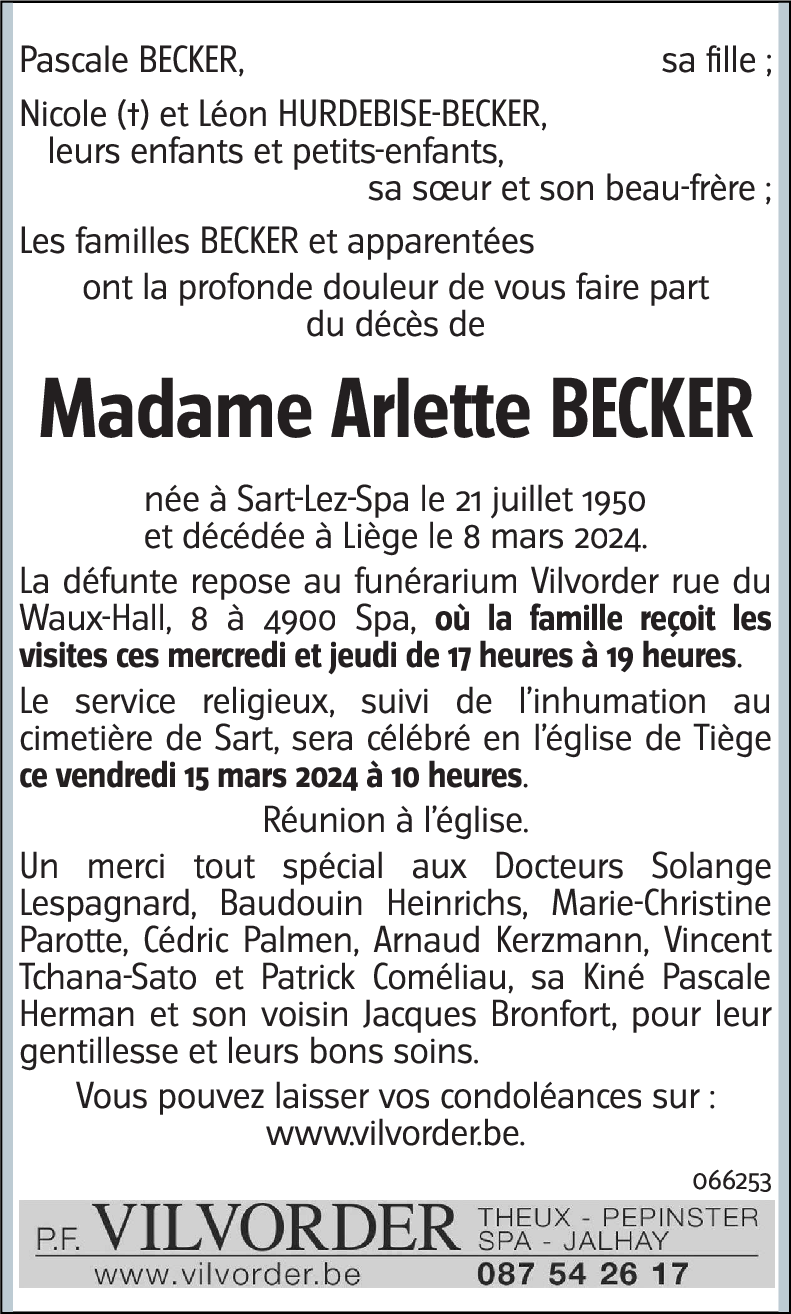 Arlette BECKER