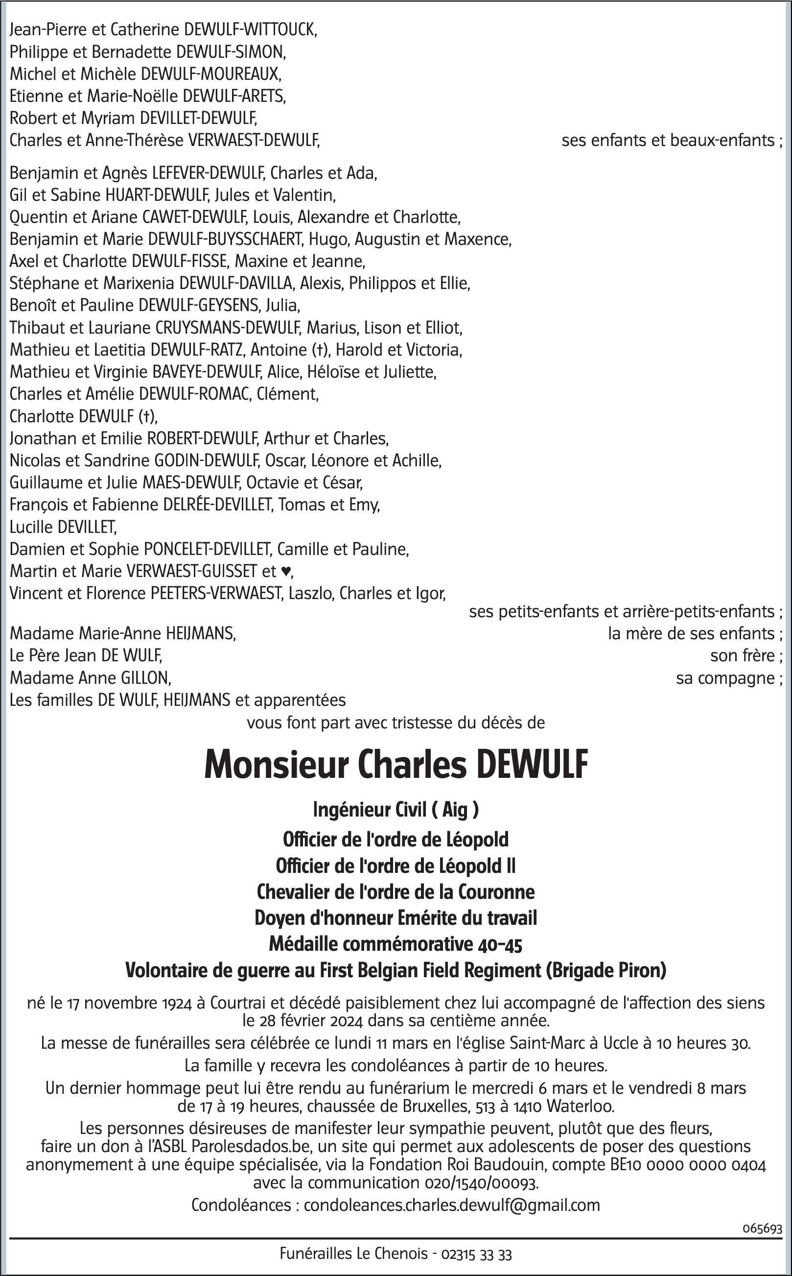 Charles DEWULF