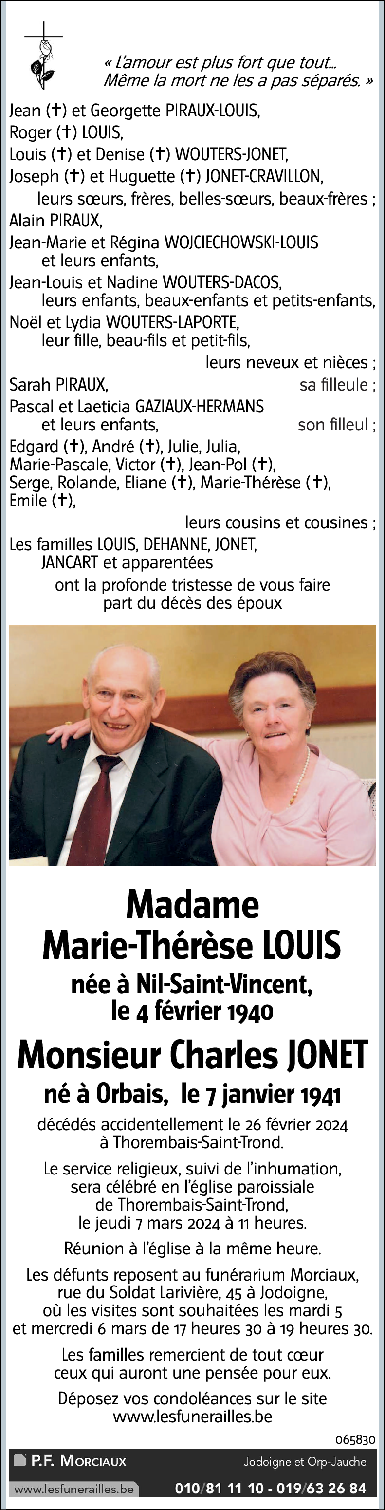 Charles et Marie-Thérèse JONET-LOUIS