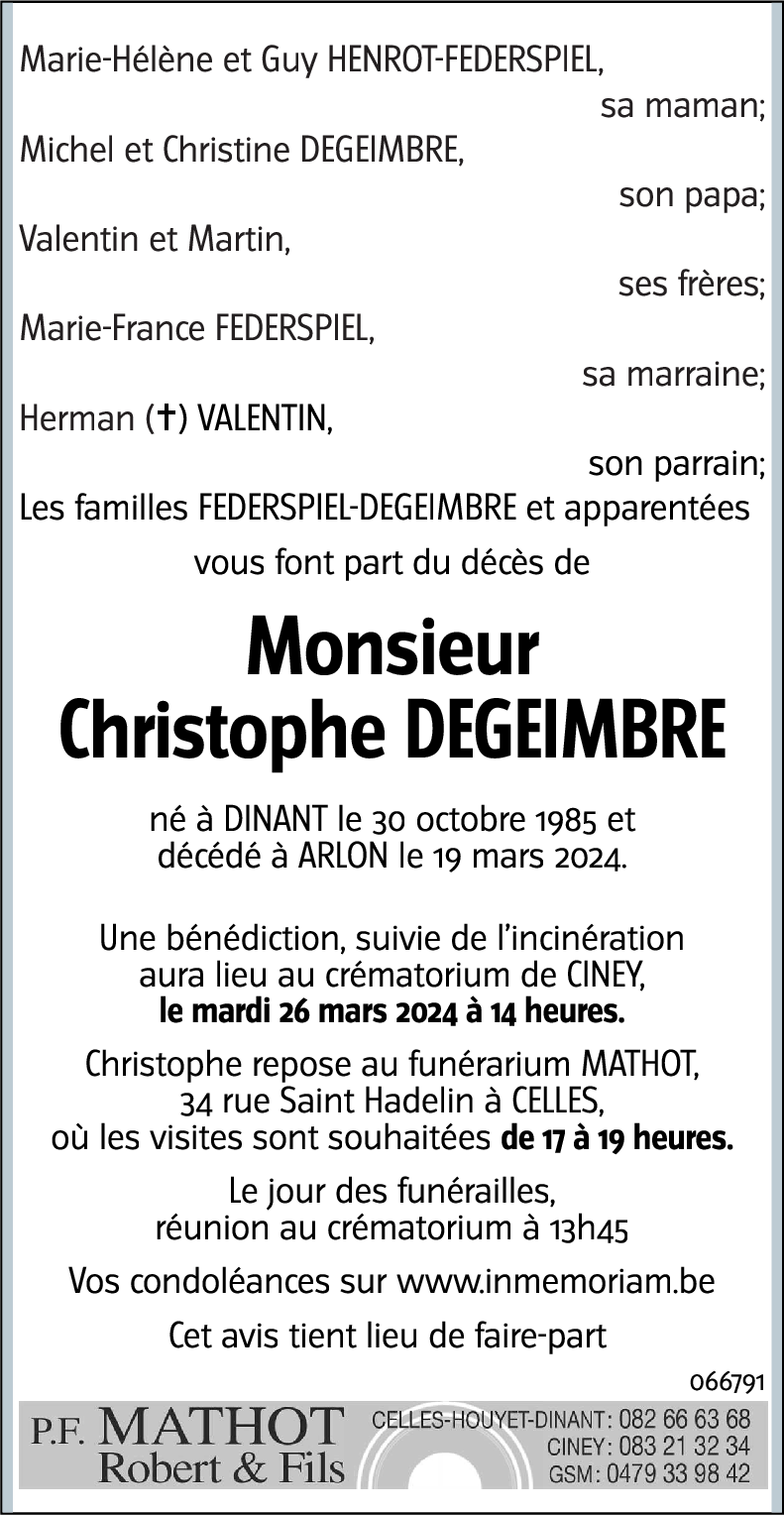 Christophe DEGEIMBRE