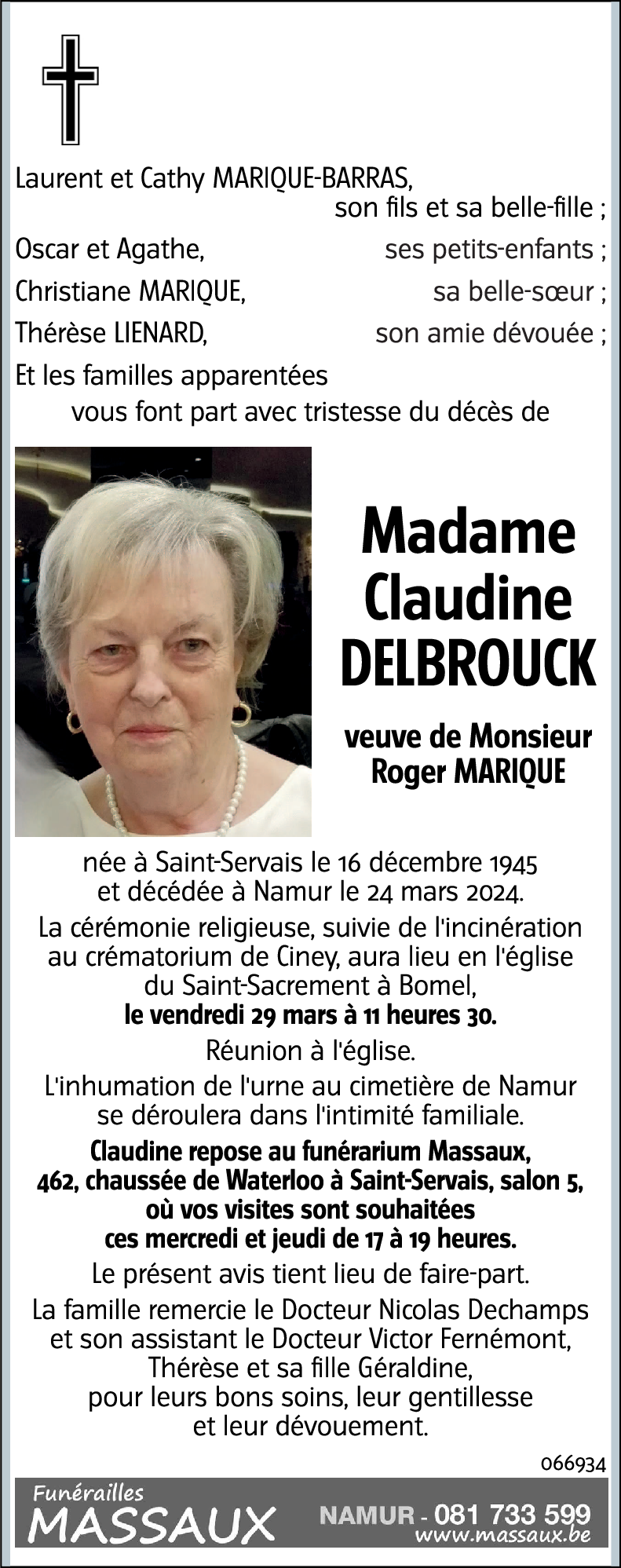 Claudine DELBROUCK