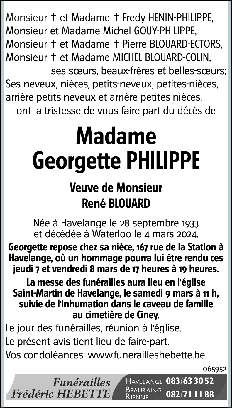 Georgette PHILIPPE