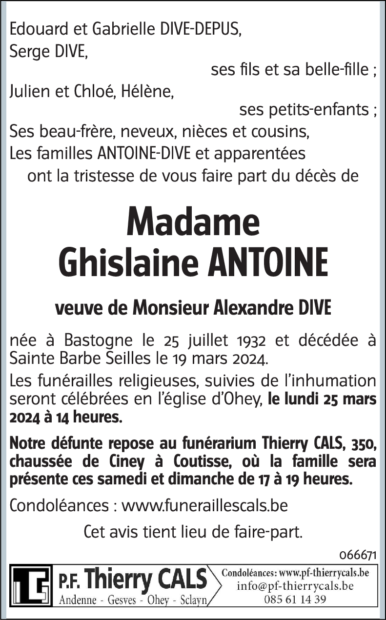 Ghislaine ANTOINE