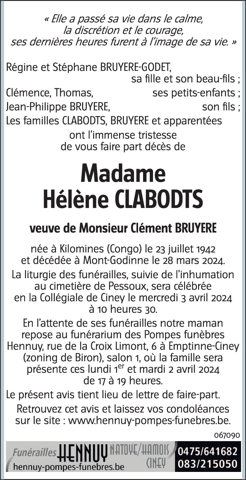 Hélène CLABODTS