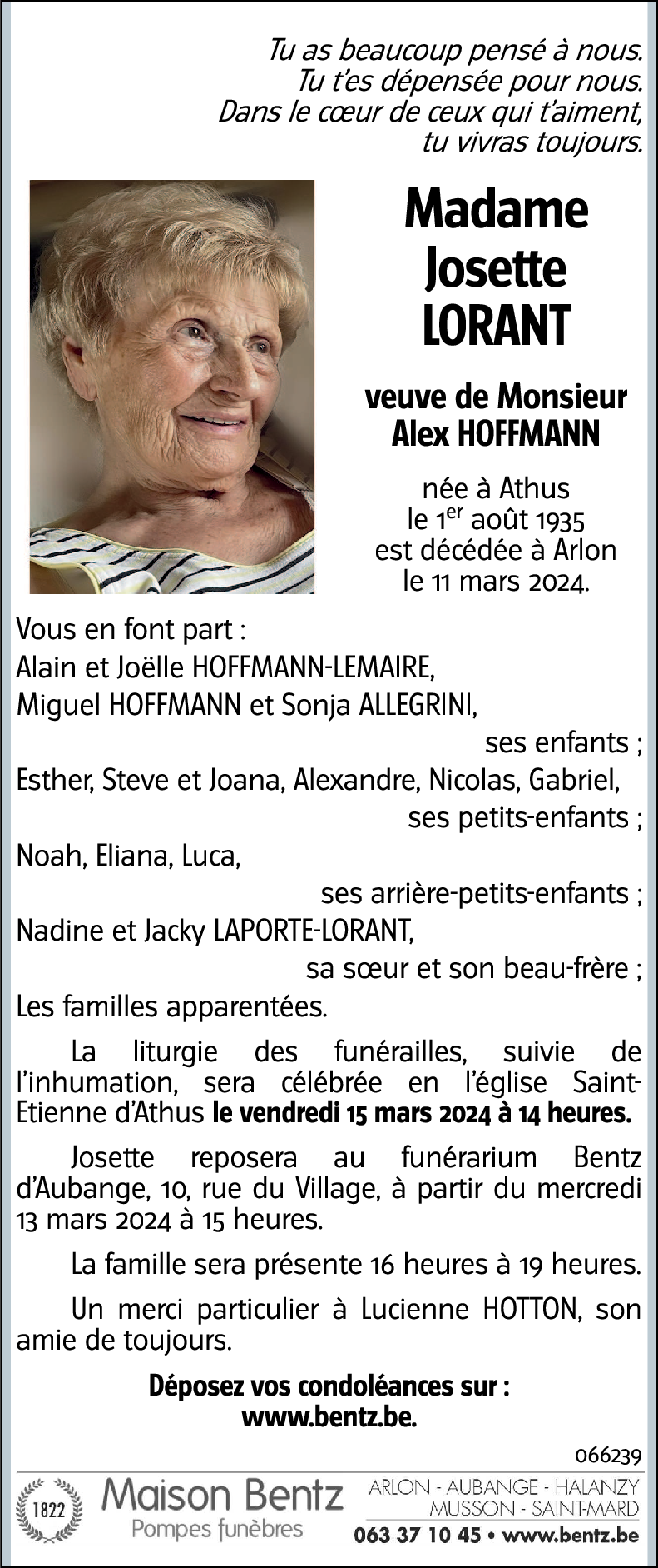 Josette LORANT