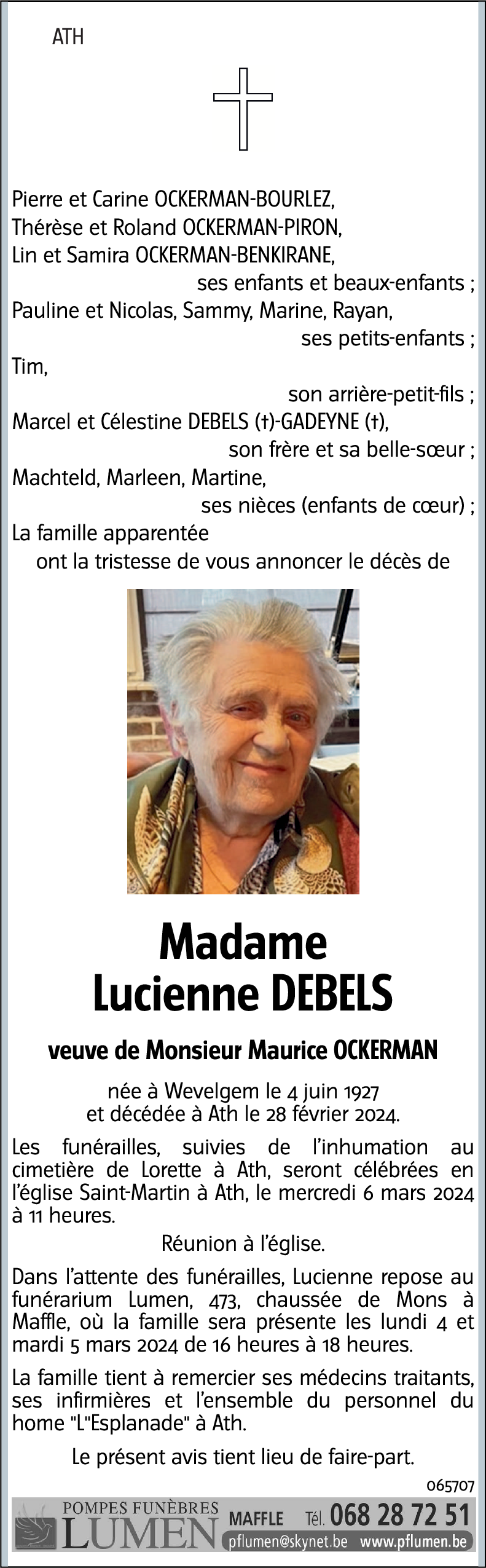 Lucienne DEBELS