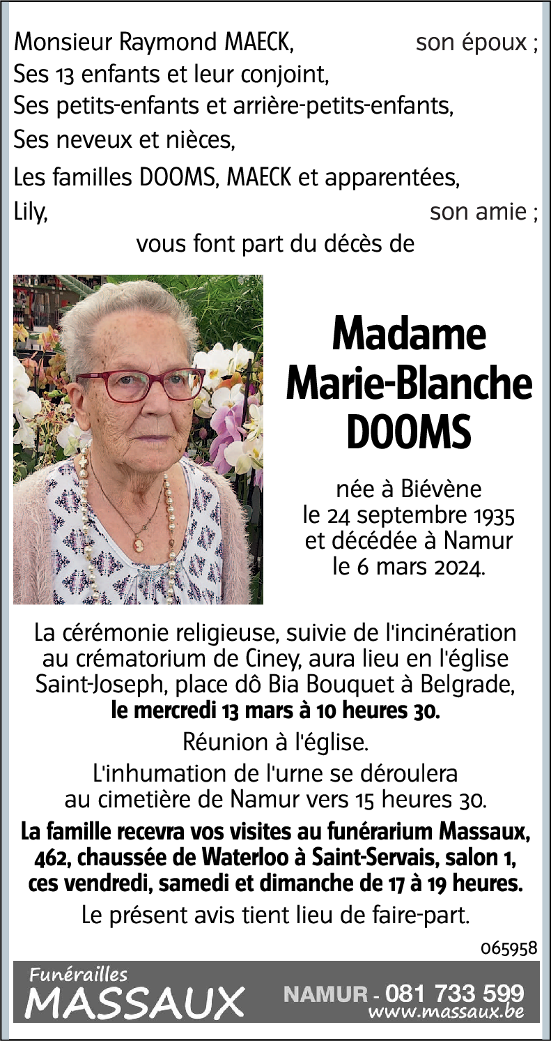 Marie-Blanche DOOMS