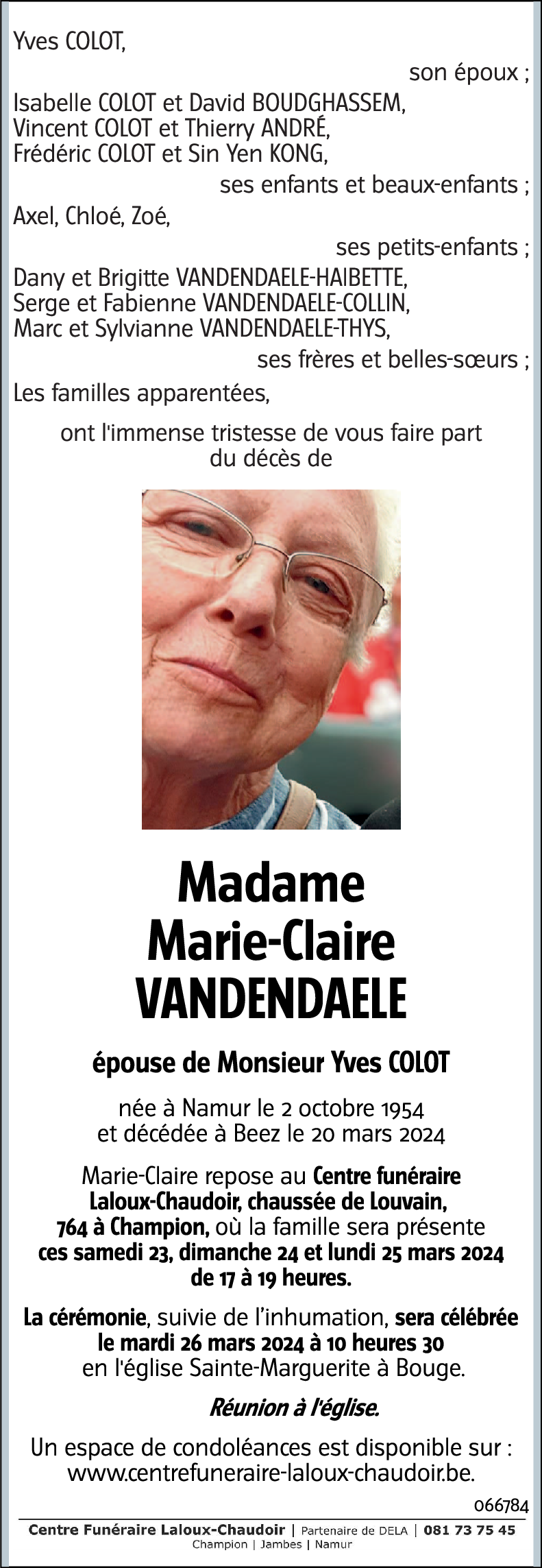 Marie-Claire VANDENDAELE