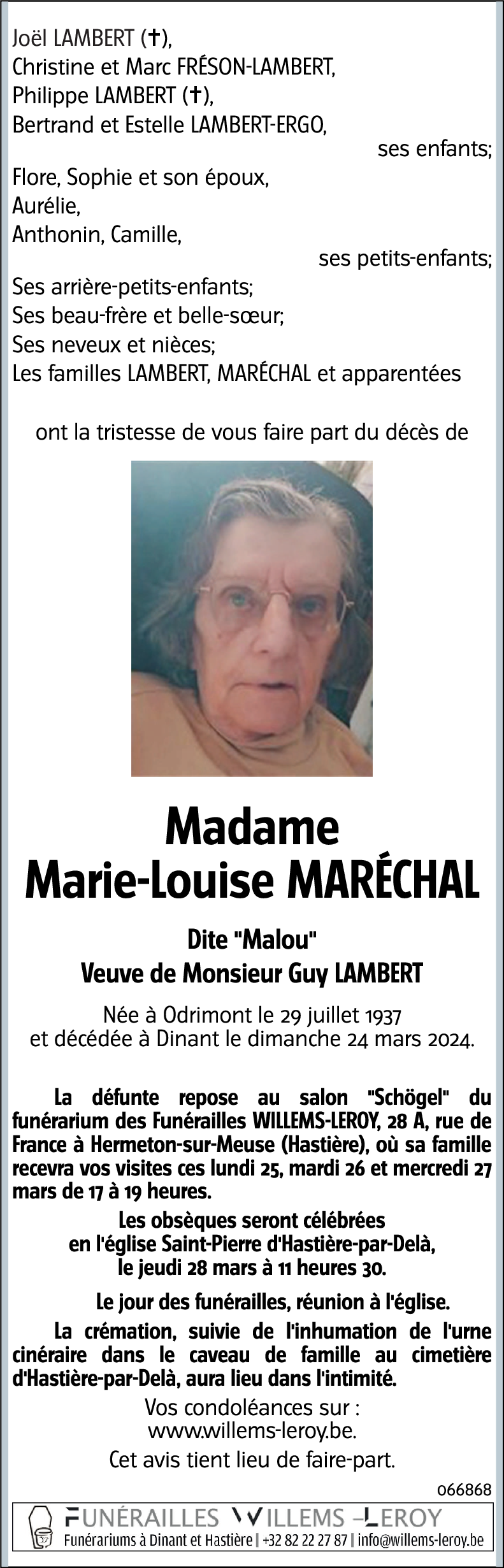 Marie-Louise MARECHAL