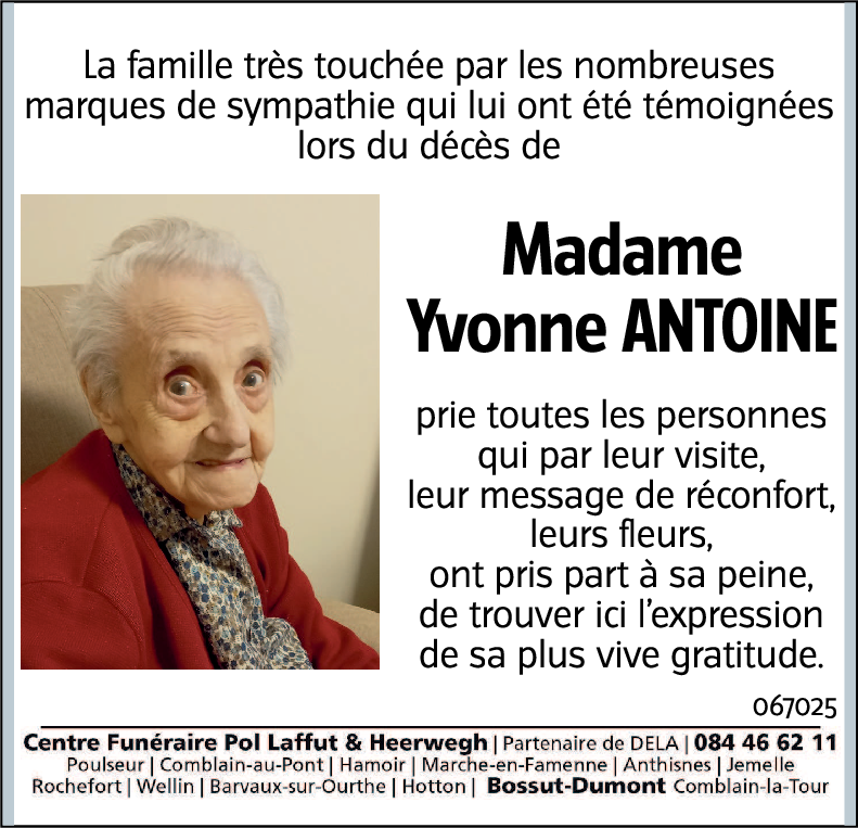 Yvonne ANTOINE