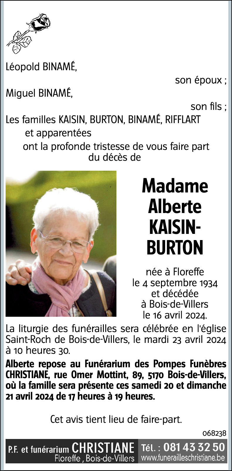 Alberte KAISIN-BURTON