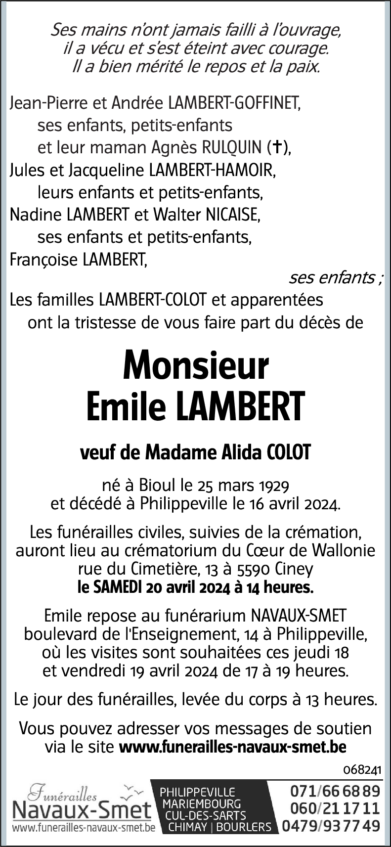 Emile LAMBERT