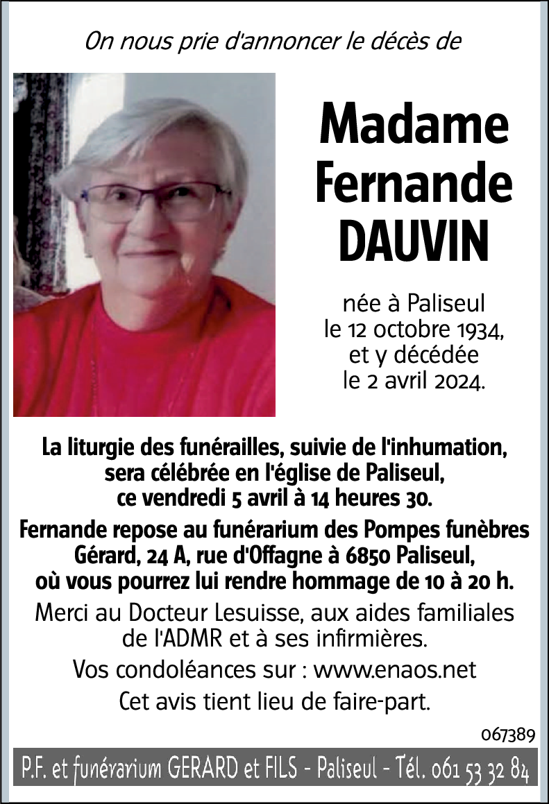 Fernande DAUVIN