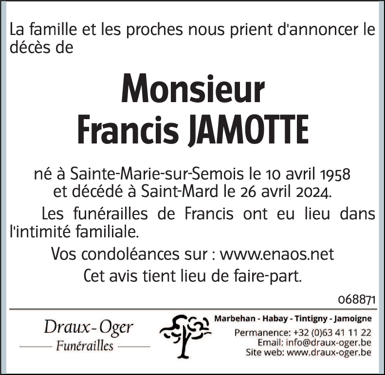 Francis JAMOTTE