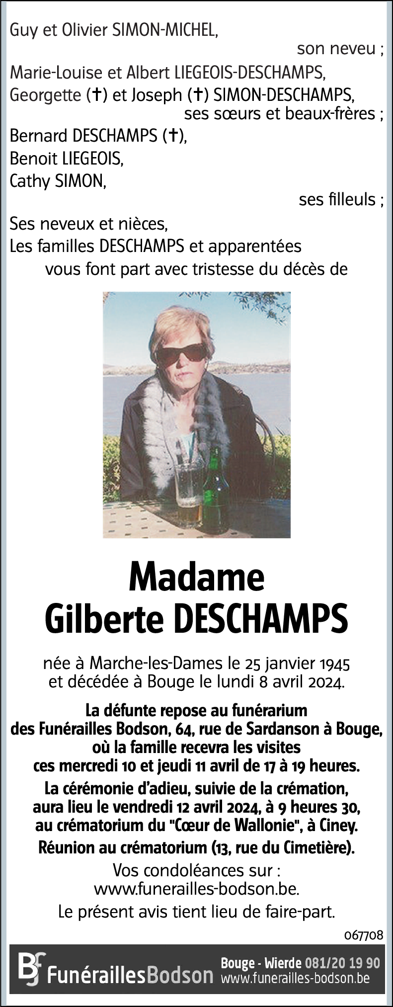 Gilberte DESCHAMPS