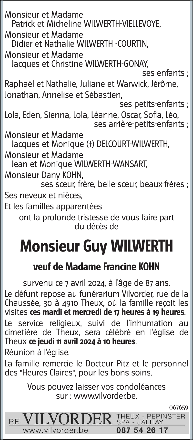 Guy WILWERTH
