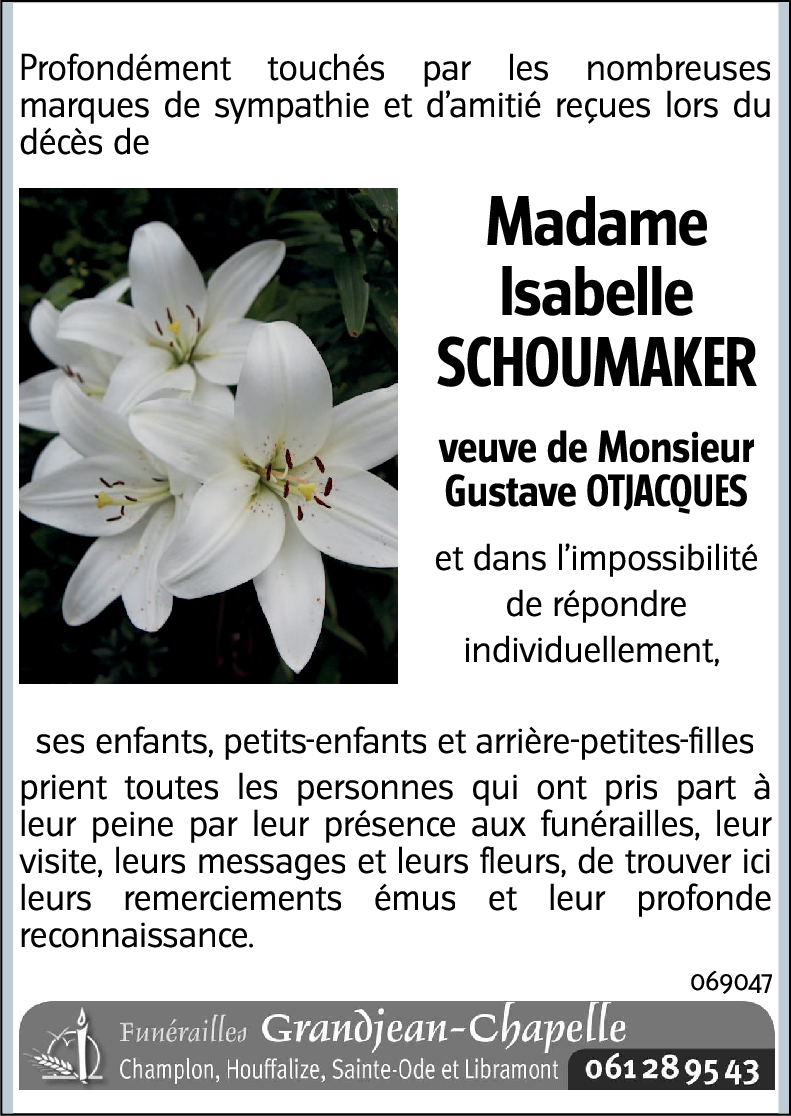 Isabelle SCHOUMAKER