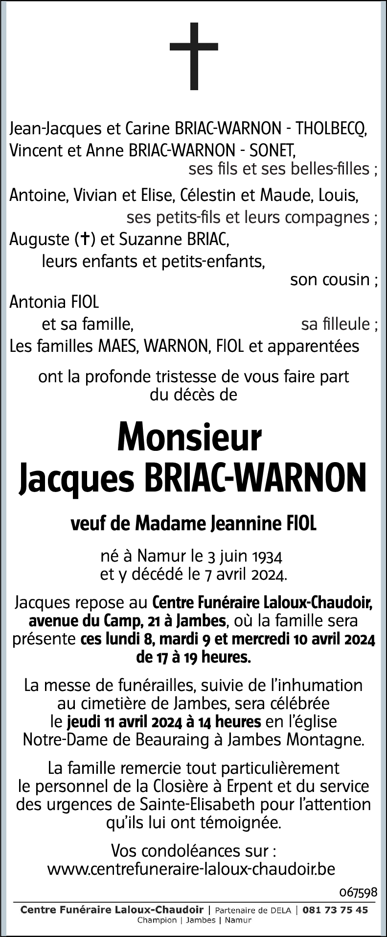 Jacques BRIAC-WARNON