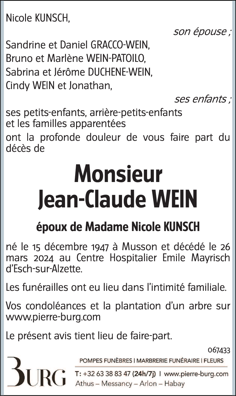 Jean-Claude WEIN
