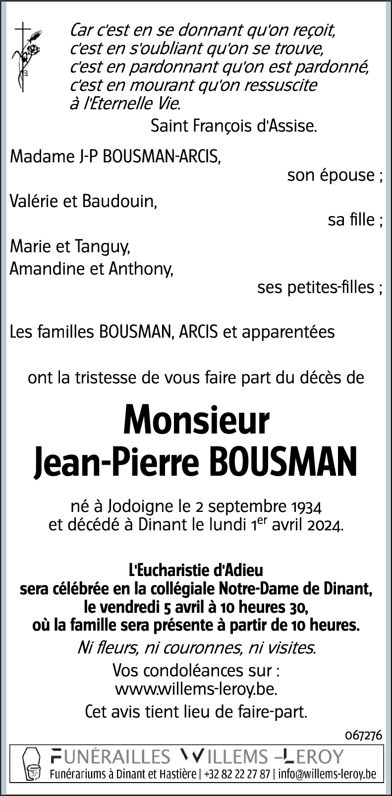 Jean-Pierre BOUSMAN