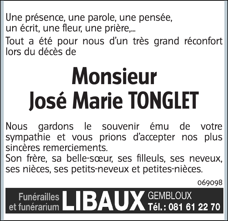 José Marie Tonglet