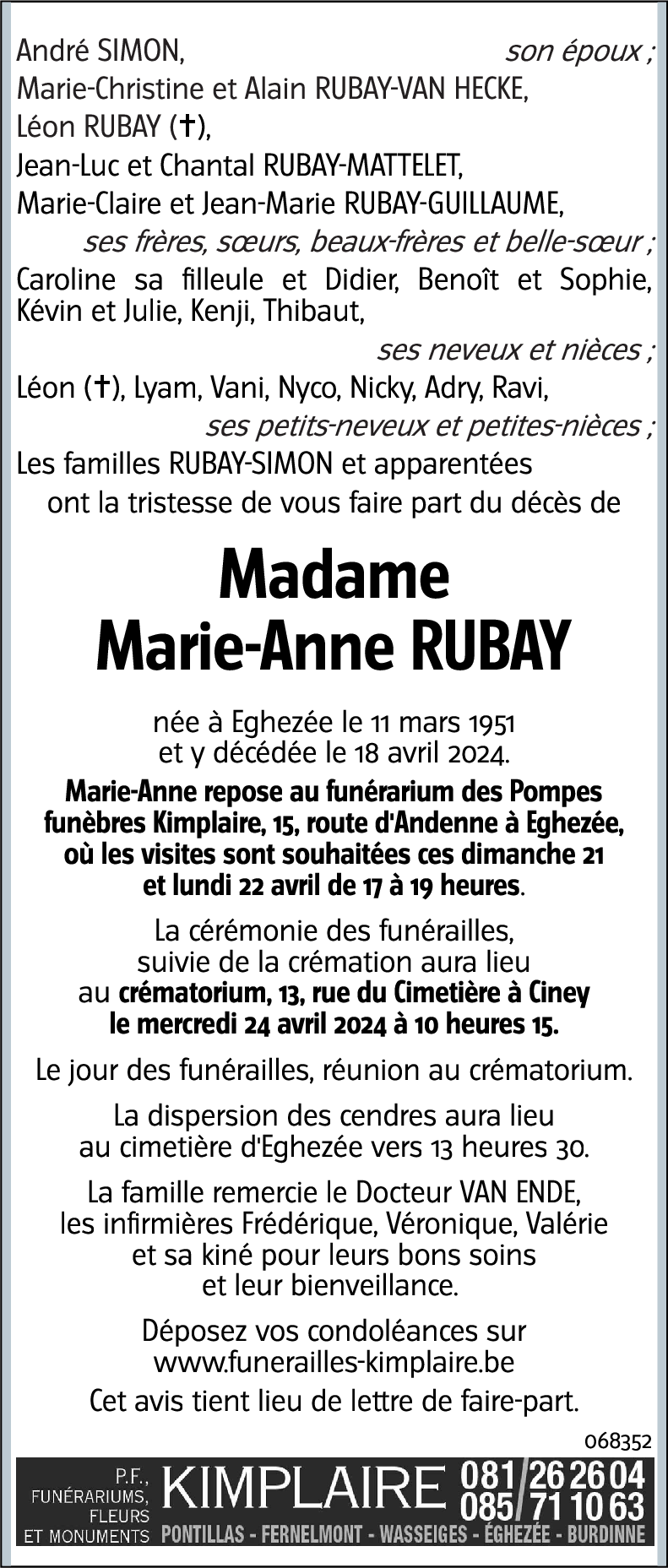 Marie-Anne RUBAY