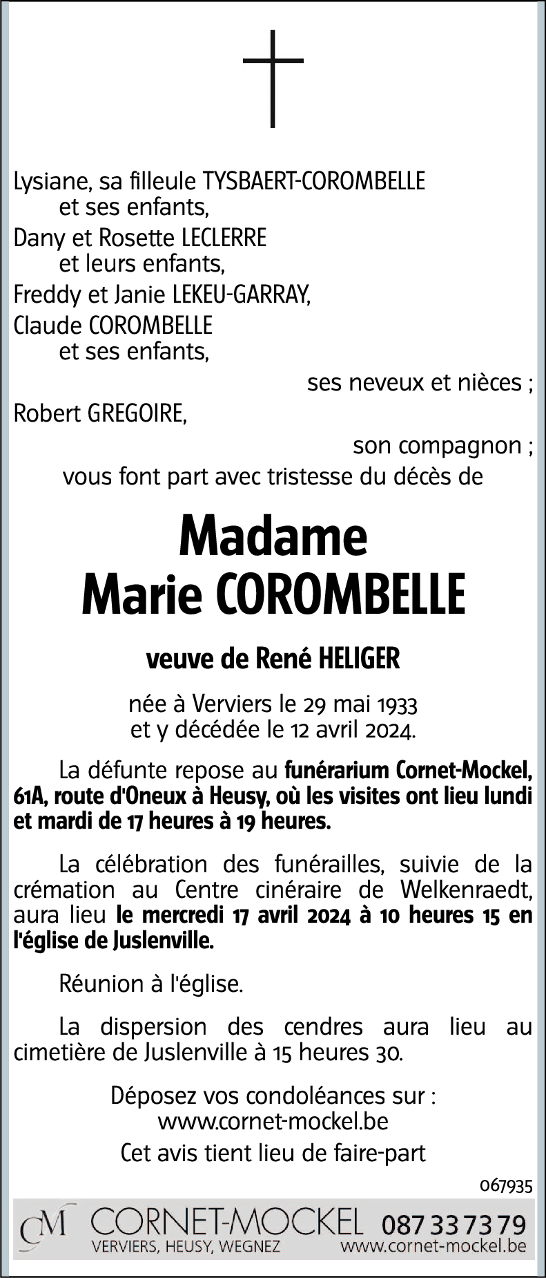 Marie COROMBELLE