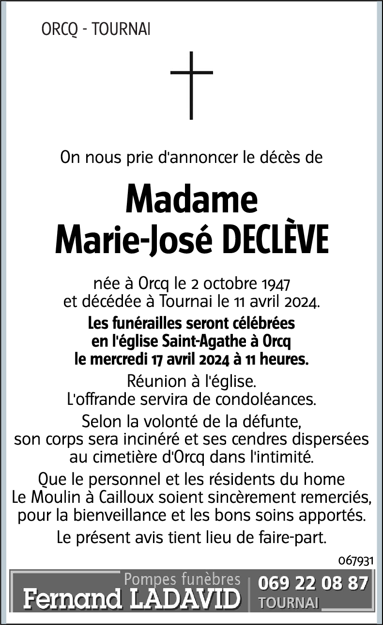 Marie-José DECLÈVE