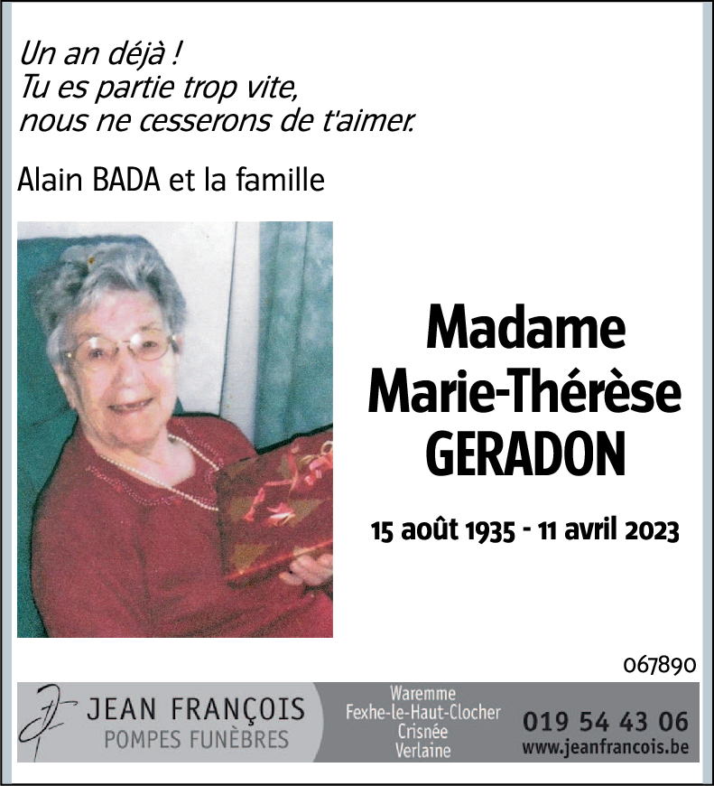 Marie-Thérèse GERADON