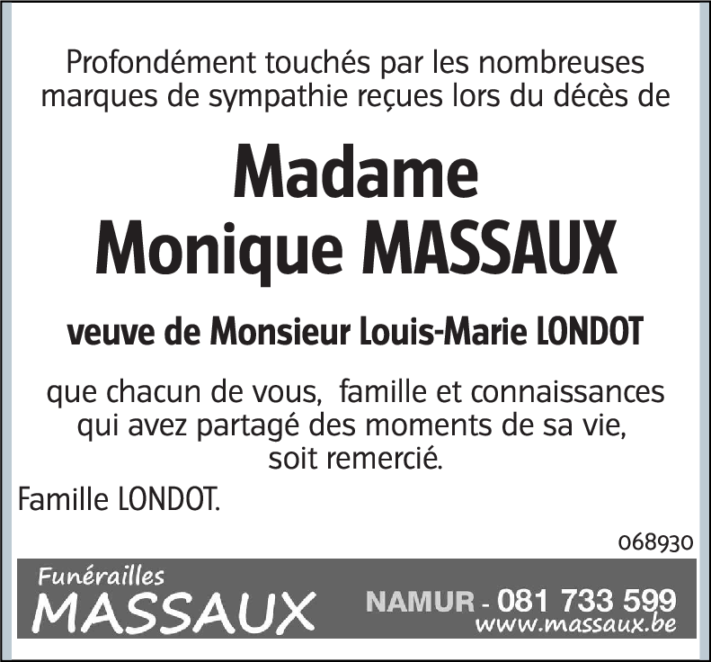 Monique MASSAUX.