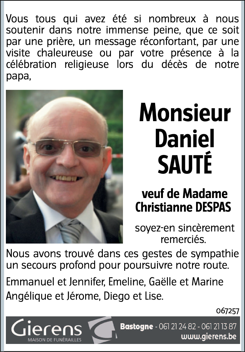 SAUTÉ Daniel