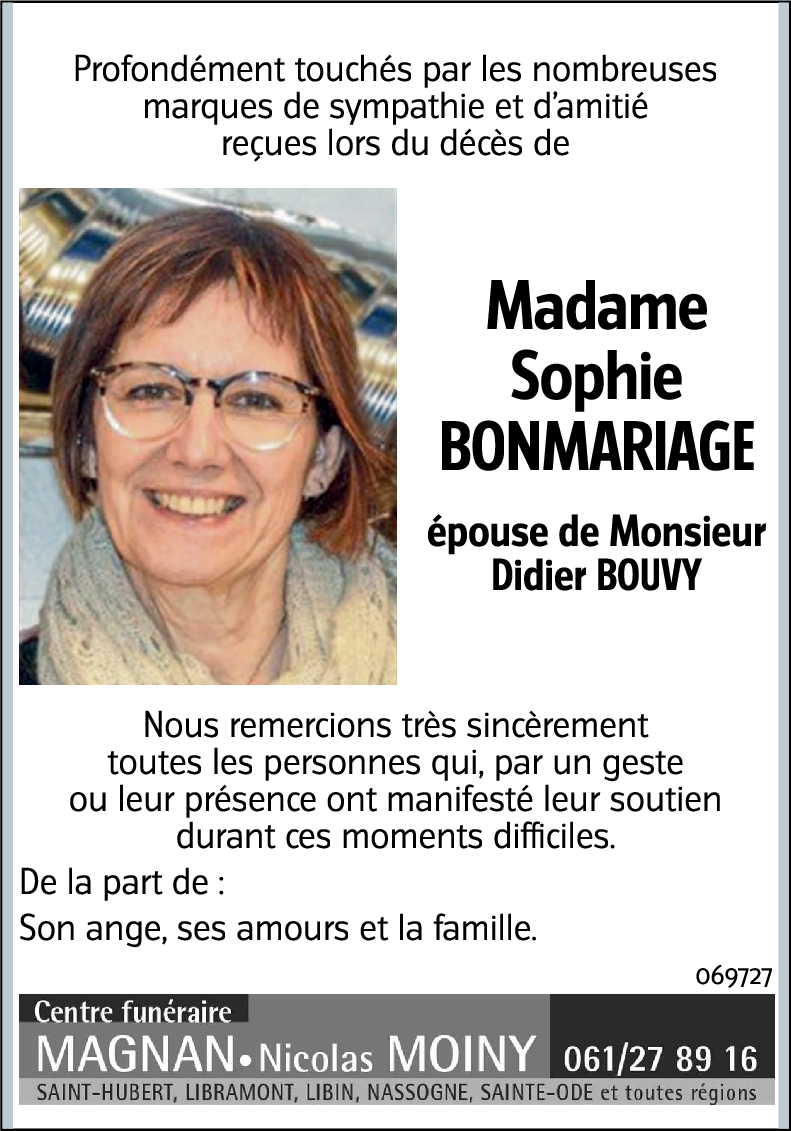 Sophie BONMARIAGE