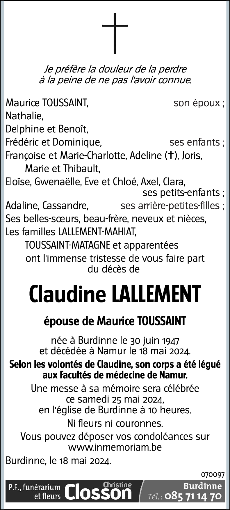 Claudine LALLEMENT