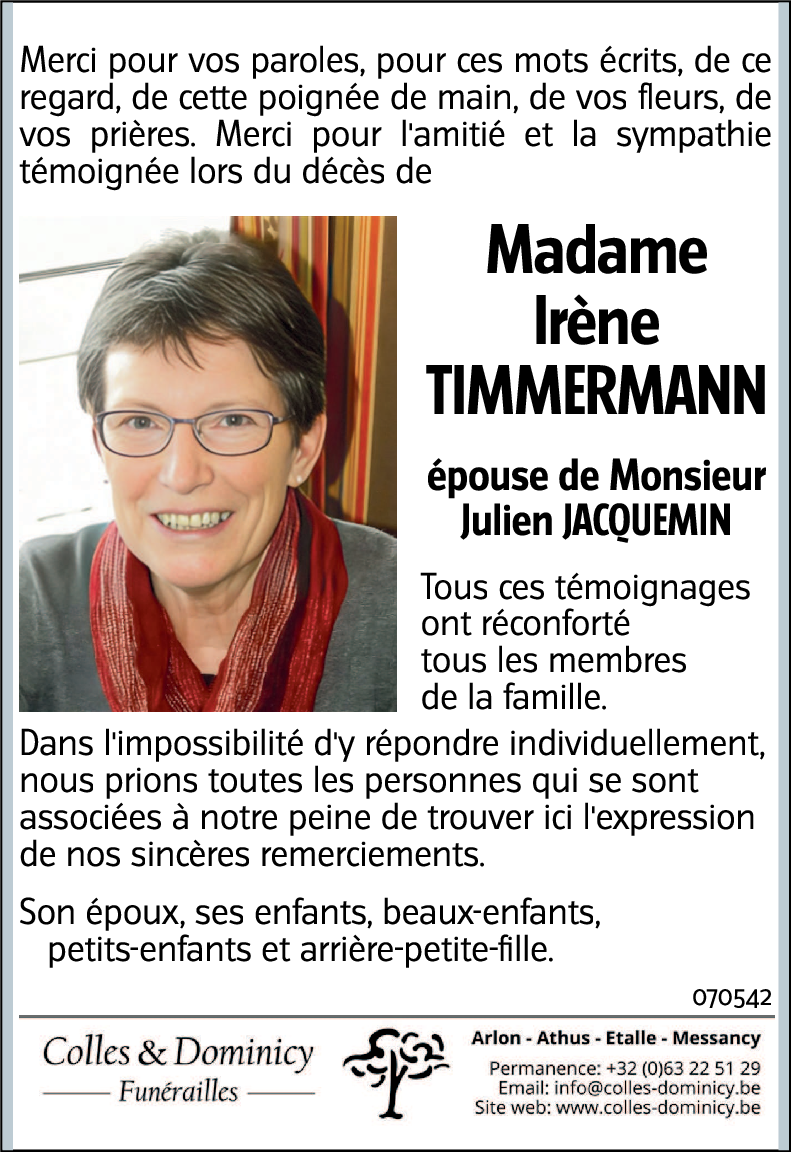 Irène TIMMERMANN