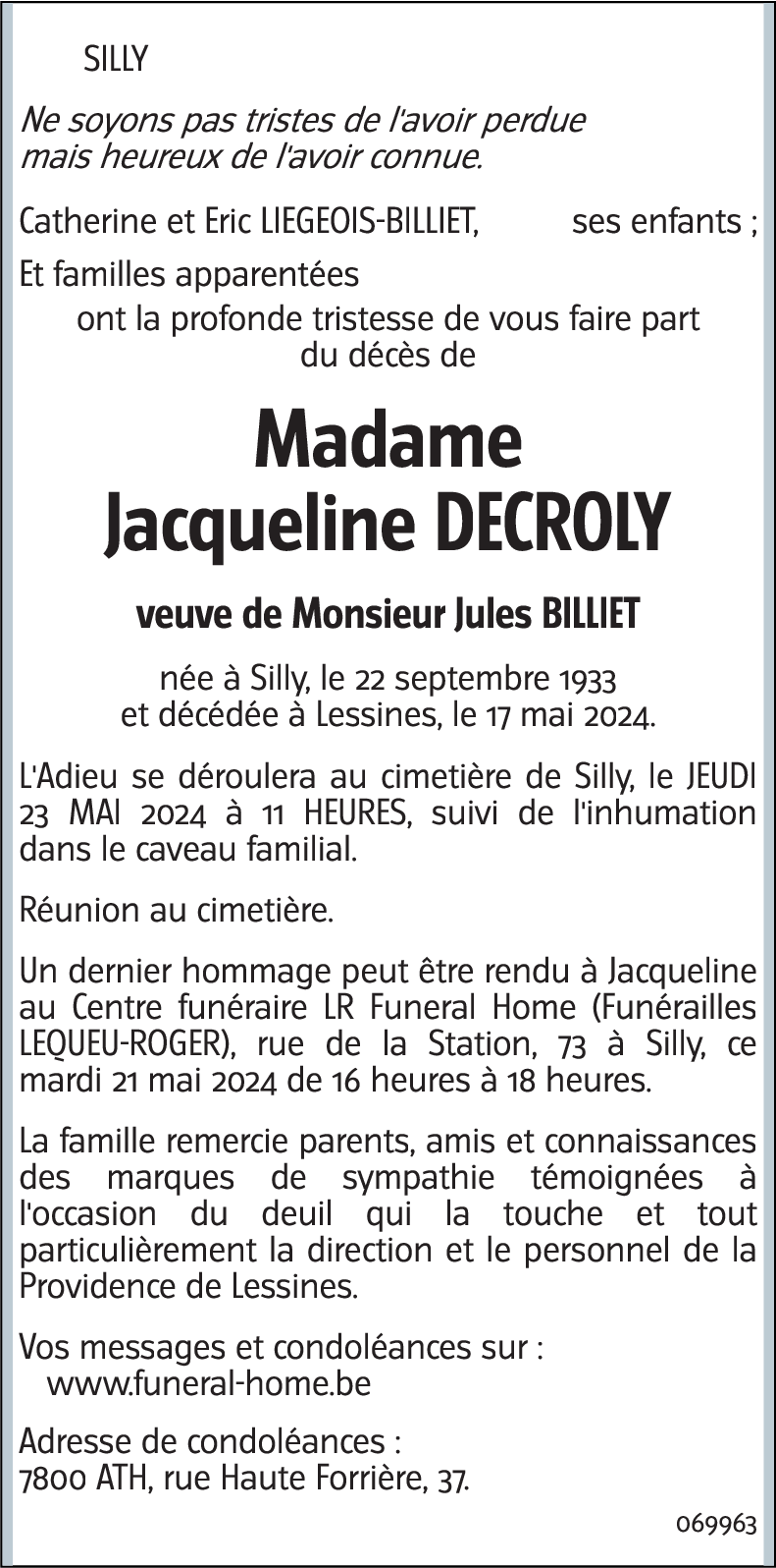 Jacqueline DECROLY