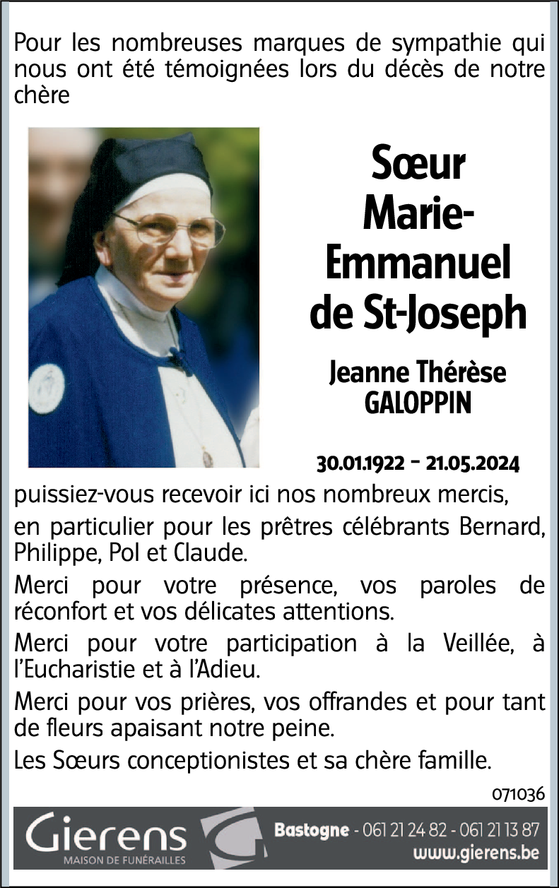 Jeanne Thérèse GALOPPIN