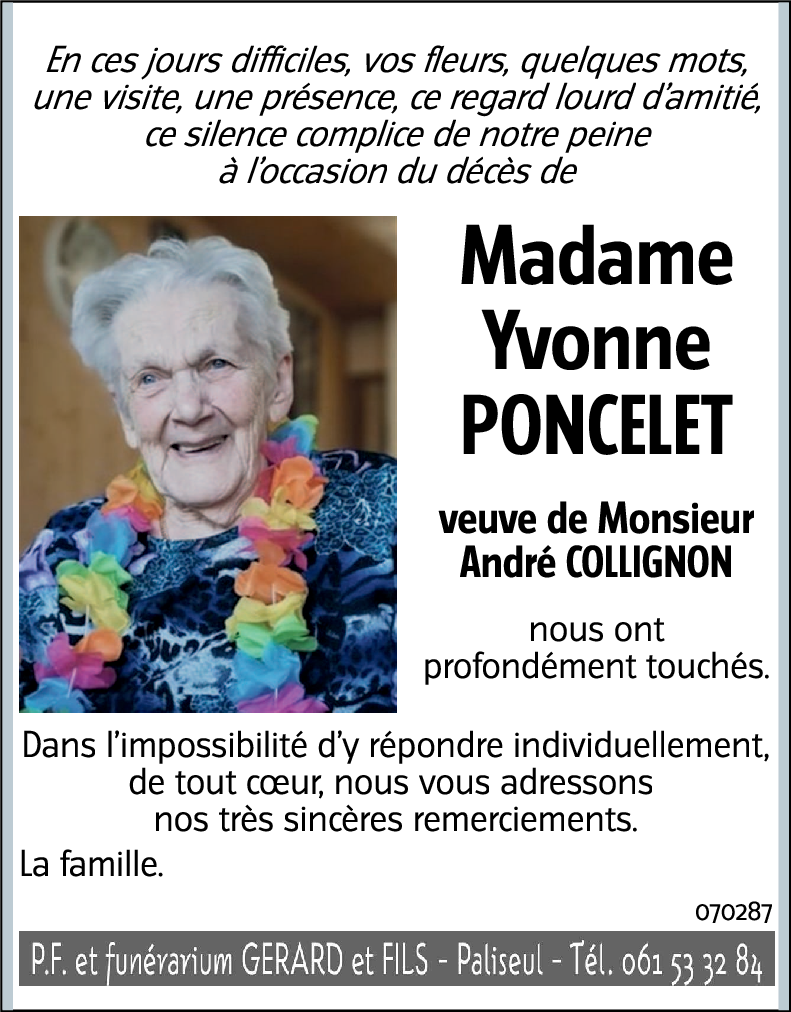 Yvonne PONCELET