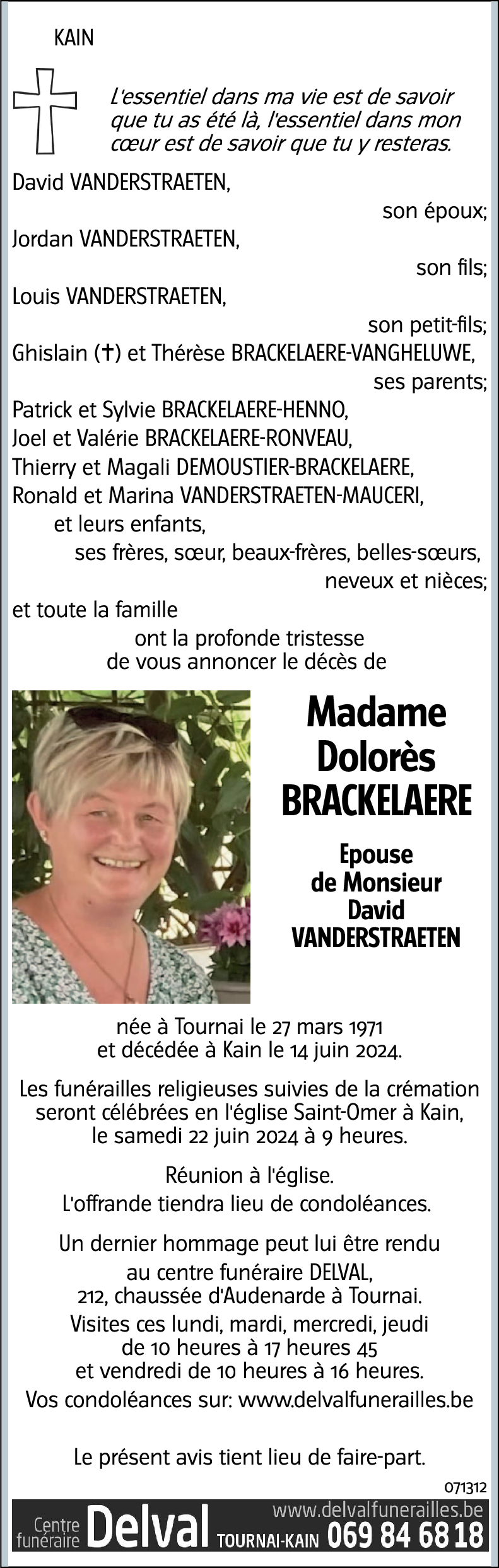 Dolorès BRACKELAERE
