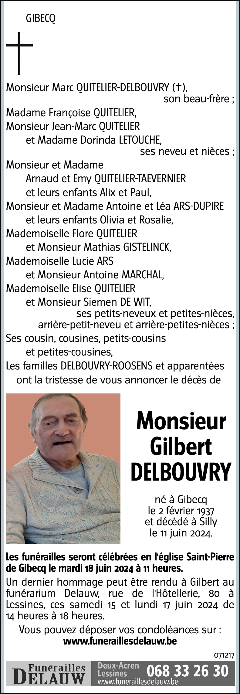 Gilbert DELBOUVRY