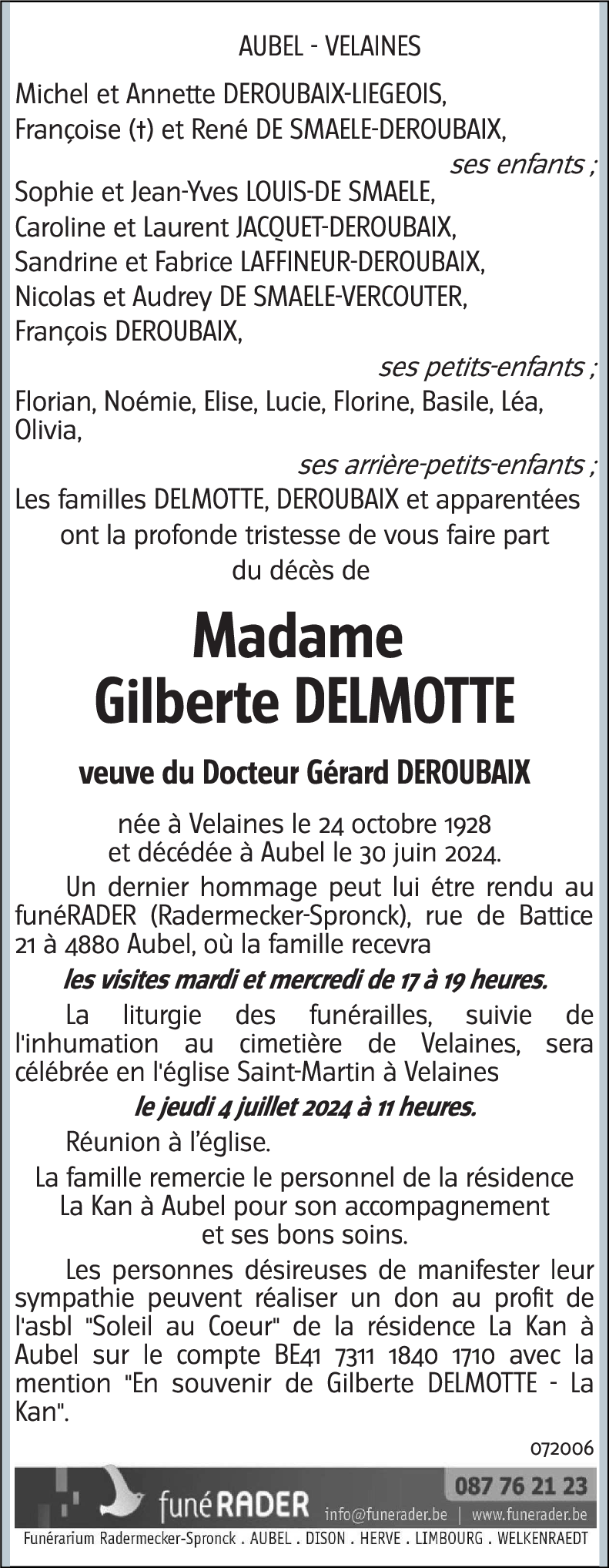 Gilberte DELMOTTE