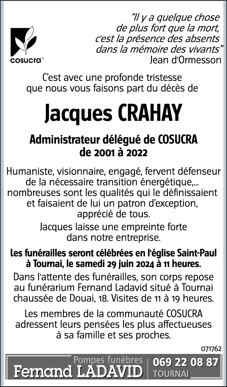 Jacques-Guillaume CRAHAY