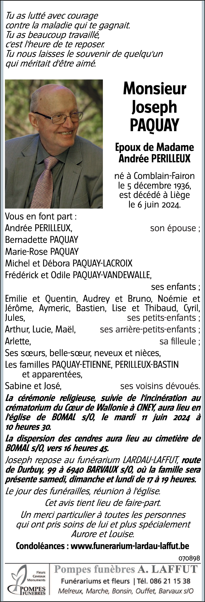 Joseph PAQUAY